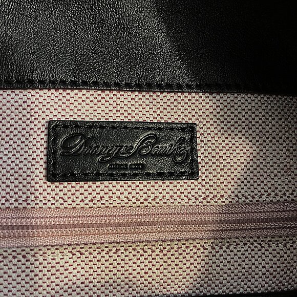 Dooney & Bourke Mckenkie Hobo Black & Brown Leather Bag Zipper, Tassel, Shoulder - Picture 7 of 16